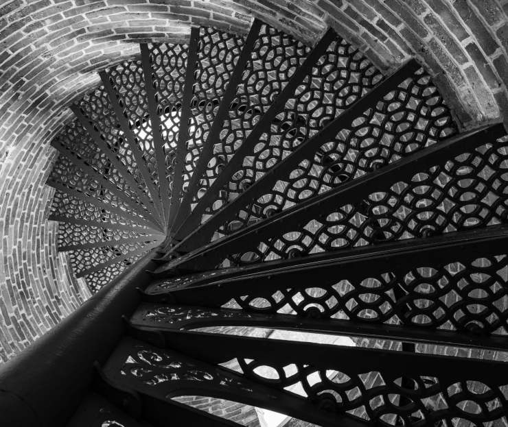 Iron Spiral Staircase at Pemaquid Point Light house